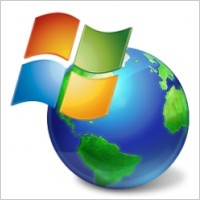 windown flag globel earth