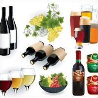 wine and beer vector
