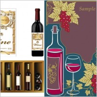 wine bottles bottles paste wine and vintage wine posters vector