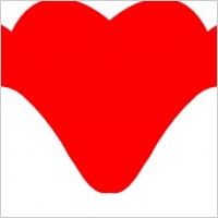 Winged Heart Silhouette clip art