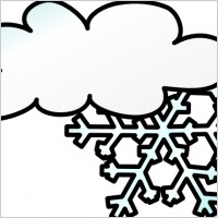 Winter Cloud Snow Flake clip art