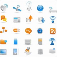Wireless and Communication Icon Set