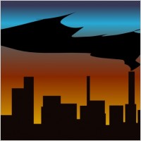 Witchlines Skyline With Black Smoke clip art