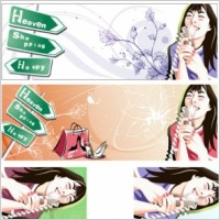 women shopping theme vector