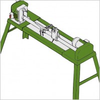 Wood Lathe Workshop Tools clip art