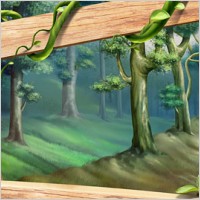Wood, trees, leaves, rattan plant