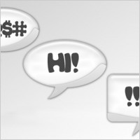 Word and Thought Chat Bubbles
