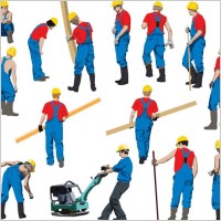 workers at work vector