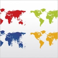 World map (4 colors)