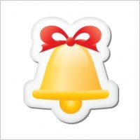 Xmas sticker bell