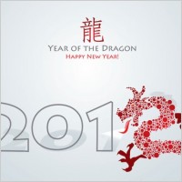 year of the dragon cards 03 vector