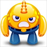 Yellow monster angry