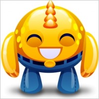 Yellow monster happy