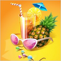 zest summer drink vector