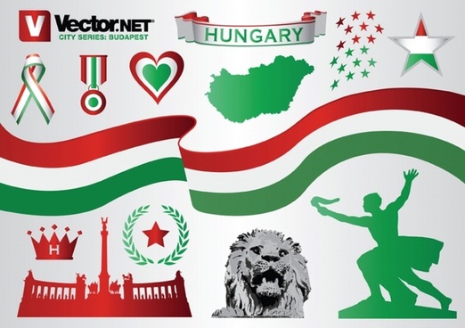 Vector map Hungary ai