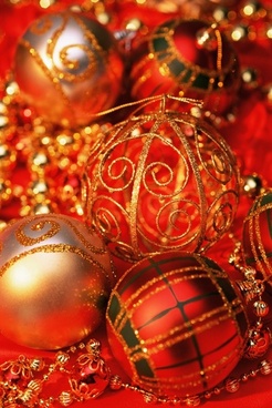christmas red gold ball definition picture