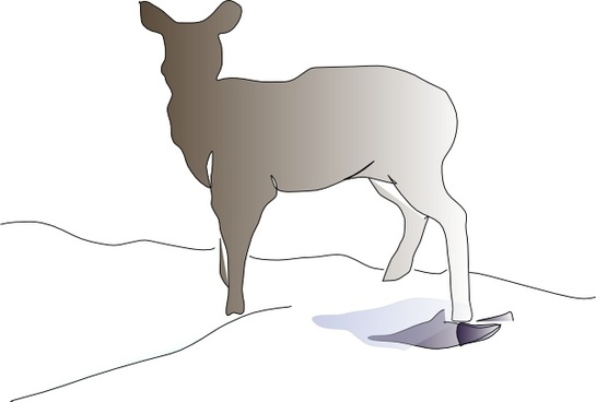 Deer clip art Free vector in Open office drawing svg ( .svg ) vector