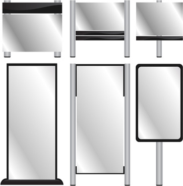 Different display panels design elements vector Free vector in