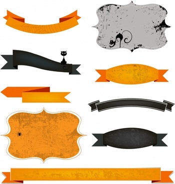 Halloween frames and banners