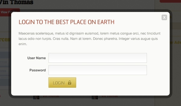 Modal Login Form