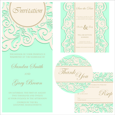 Design invitation card for wedding