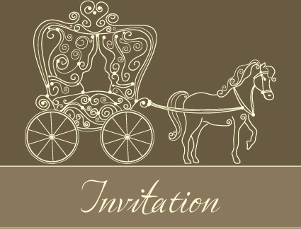 Simple wedding invitation vector