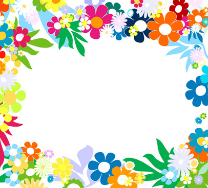 Vector of spring fresh flower frame set Free vector in Encapsulated