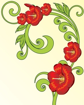 Vintage floral illustration Free vector in Encapsulated PostScript eps