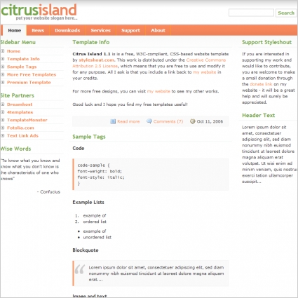 Citrus Island 1.1 Template