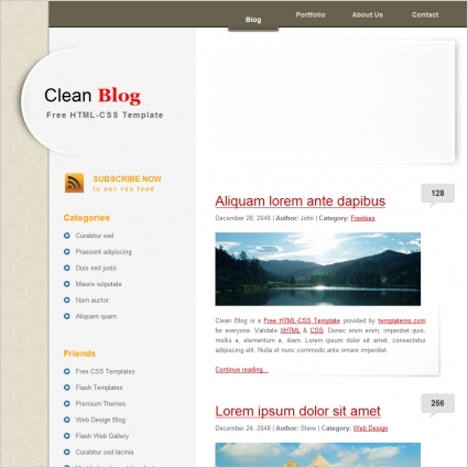 templates clean blog