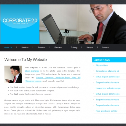 Corporate Website Templates on Corporate 2 0 Template Free Website Templates For Free Download