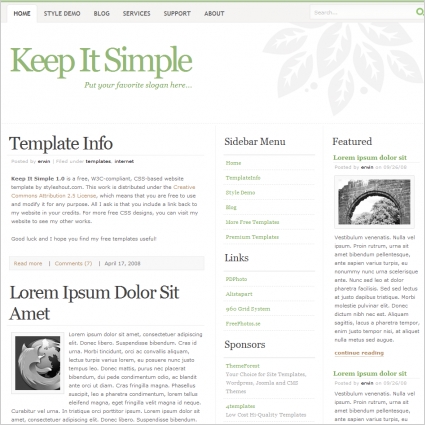 Simple Website Templates on Keep It Simple Template Free Website Templates For Free Download