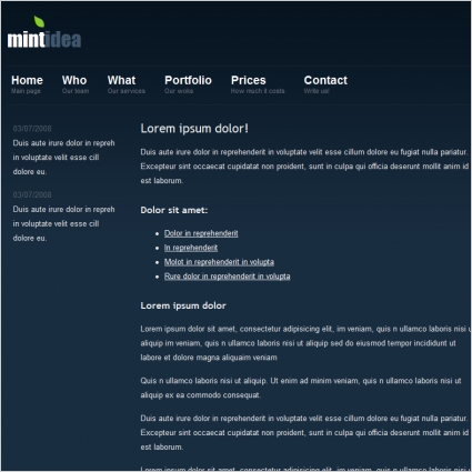 Mint Idea Template