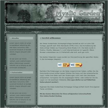 Mystic Garden Template