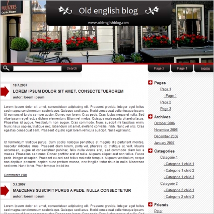 Blog Templates Free on Old English Blog Template Free Website Templates For Free Download