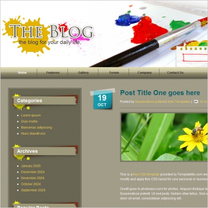 Painter Website Template Free