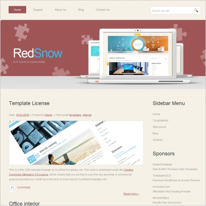 Red Snow Template