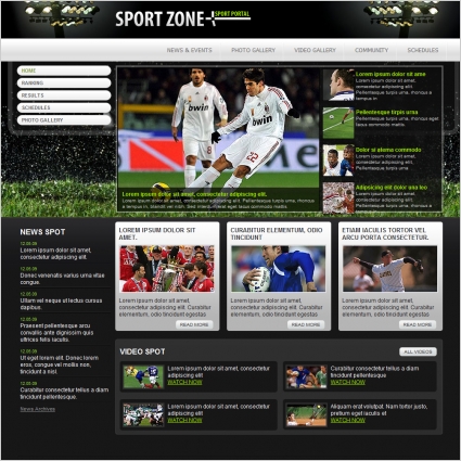 Free Sport Club Web Templates