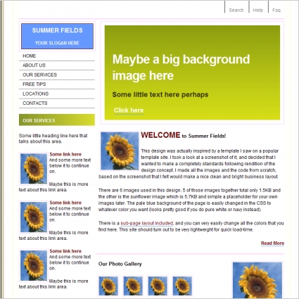 Summer Fields Template