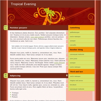 Tropical Evening Template