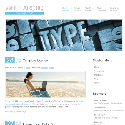 White Arctiq Template