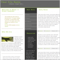 Black &lsquo;n&rsquo; Green Template