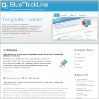 Blue Thick Line Template