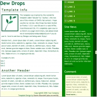 Dew Drops Template