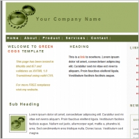 Green Cogs Template