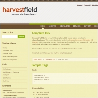 Harvest Field 1.0 Template