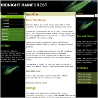 Midnight Rainforest Template