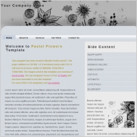 Pastel Flowers Template