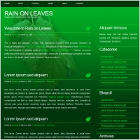 rain on leaves