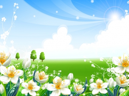 Free Wallpaper Downloads on Green Vally Wallpaper Vector 3d 3d   Wallpapers For Free Download